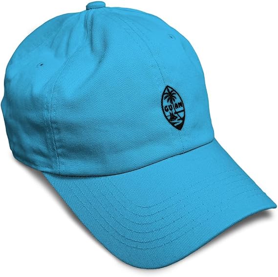 Custom Soft Baseball Hat Embroidered Dad Hat Seal of Guam Embroidery Men & Ladies Baseball Cap Cotton