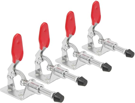 Precise GH-301-AM Toggle Clamp with 45kg Load Capacity Arrow Storage Case Hand Tool for Woodworking, Welding, Electronic Assembly 4Pcs Galvanized Iron