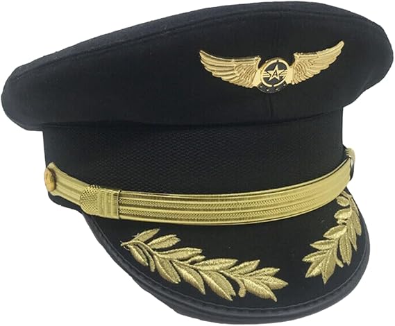 GK-O Pilot Cap Airline Captain Hat Uniform Military Hats Cosplay