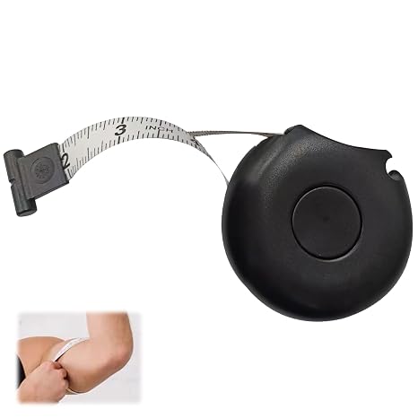 2M Body Measuring Tape for Weight Loss, Retractable Tape Measure for Body Measurements & Circumference, Dual-Sided Soft Tailor Tape for Sewing, Fitness, Waist, Bust, and Arms - Inches & CM