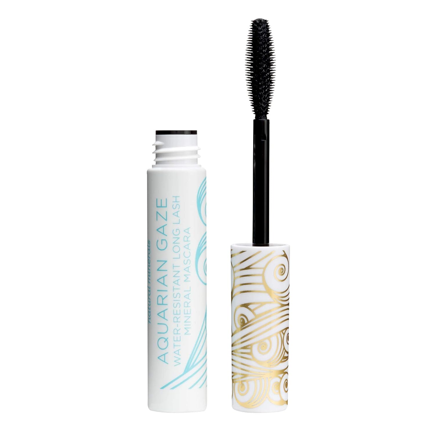 Pacifica Beauty Aquarian Gaze Water Resistant Long Lash Black Mascara, For Volume and Length, Vitamin B  Coconut, Silicone, Sulfate  Paraben Free, Vegan and Cruelty Free, Pack of 2