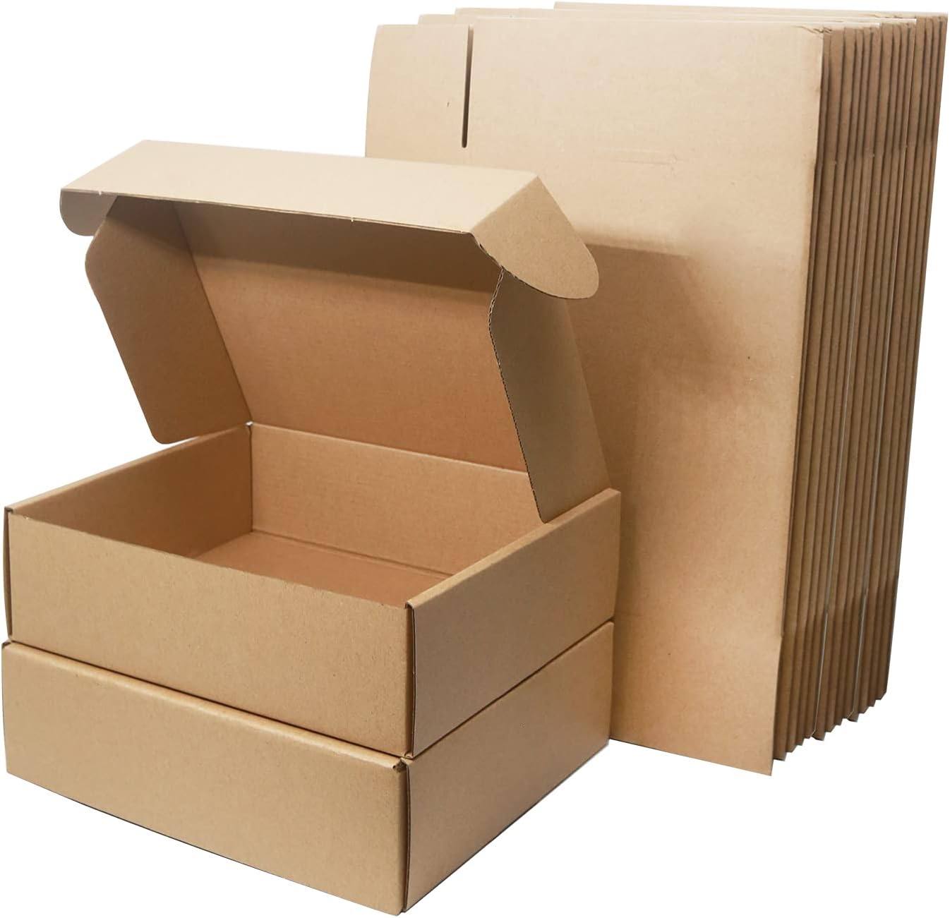Corrugated Cardboard Shipping Boxes, 25×20×7cm Royal Mail Small Parcel PiP Postal Boxes, Brown Packaging Mailing Boxes for Business, Posting, Storing or Gift (Pack of 15)