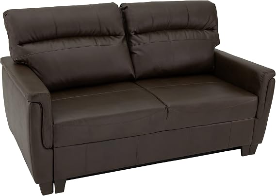 RecPro RV Trifold 66" RV Sofa Bed RV Loveseat (Chestnut)