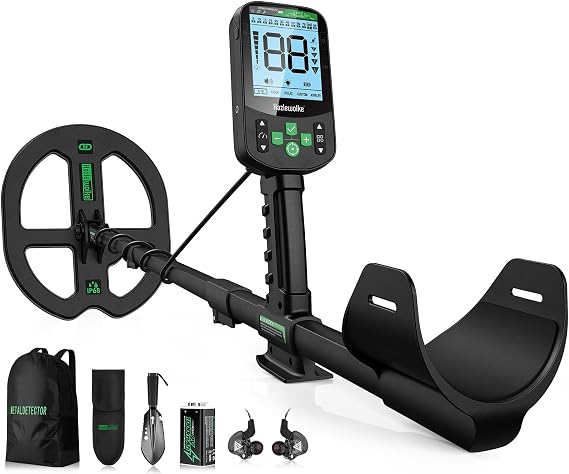 48" MAX Deep Depth Metal Detector for Adults, Professional Gold Detector with Pinpointer & All Metal Mode, Double-D Coil Waterproof Metal Detector Kit for Beach, Detector De Metales Oro Y Plata