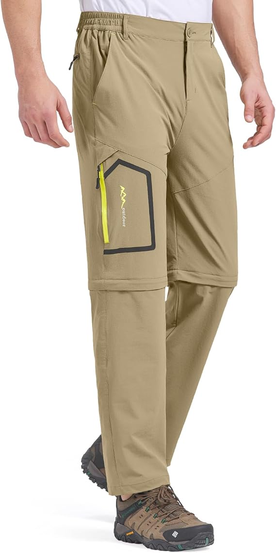Jessie Kidden Men's Hiking Convertible Quick Dry Zip Off Fishing Travel Safari Pants