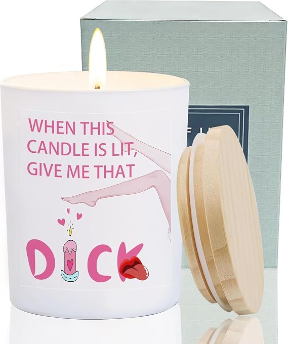 Candle Gifts for Him Men Husband Fiance Couple Funny Unique Anniversary Valentines Day Christmas Birthday Romantic Gag Gift, Scented Candle Naughty Valentine Gifts for Men Women Boyfriend (A)