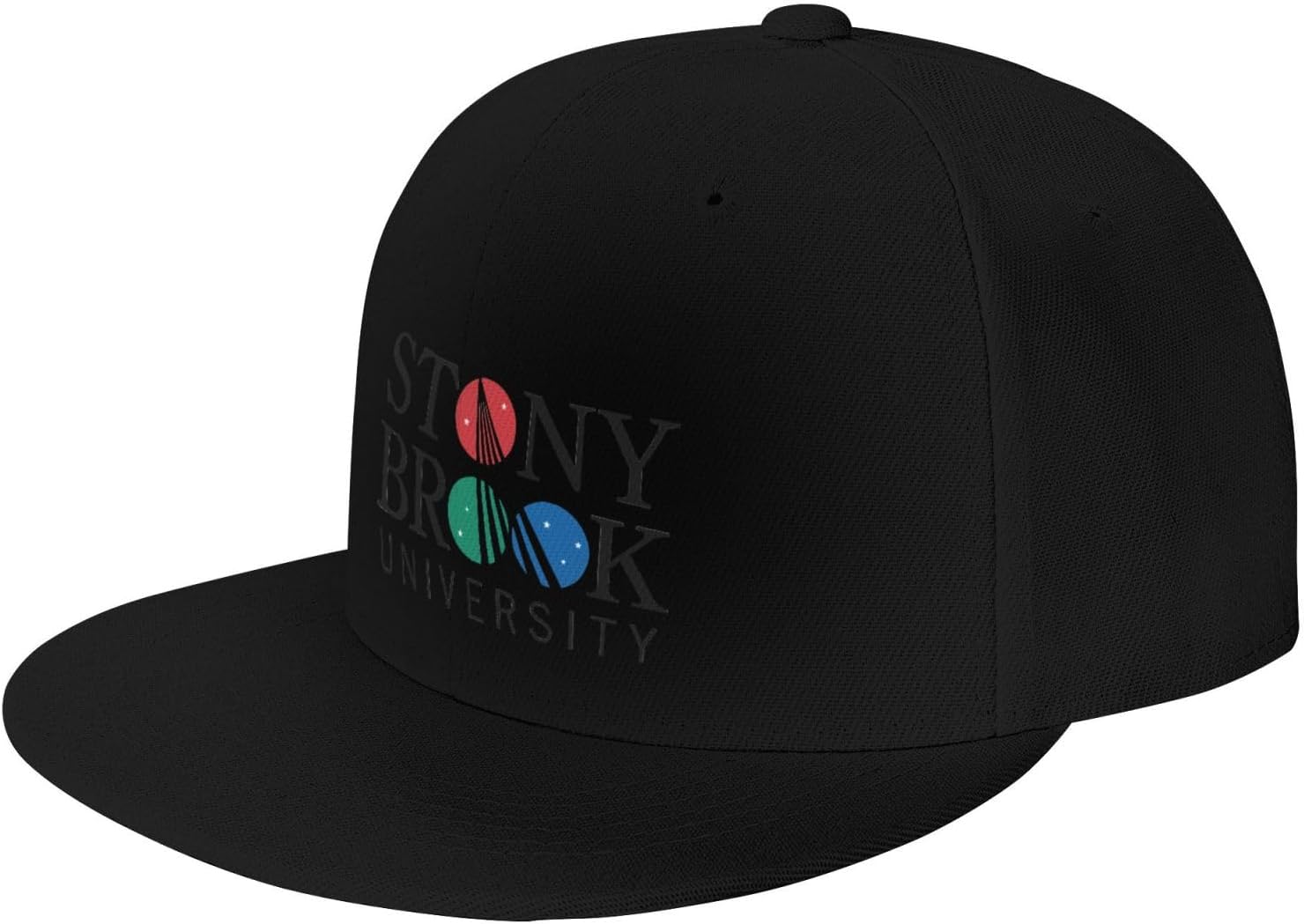 Stony Brook University Logo Hats for Men Flat Bill Fitted Caps Hiphop Rap Adjustable Baseball Trucker Dad Hat