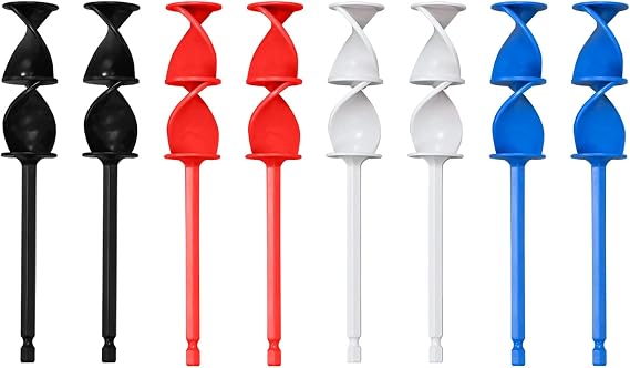 8 pcs Helix Resin Mixer, BOSOIRSOU Reusable Epoxy Mixer Paint Stirrer for Drill Stirring, Resin Mixer Paddles, Drill Mixer Attachment for Resin Mixing Paint Mixing