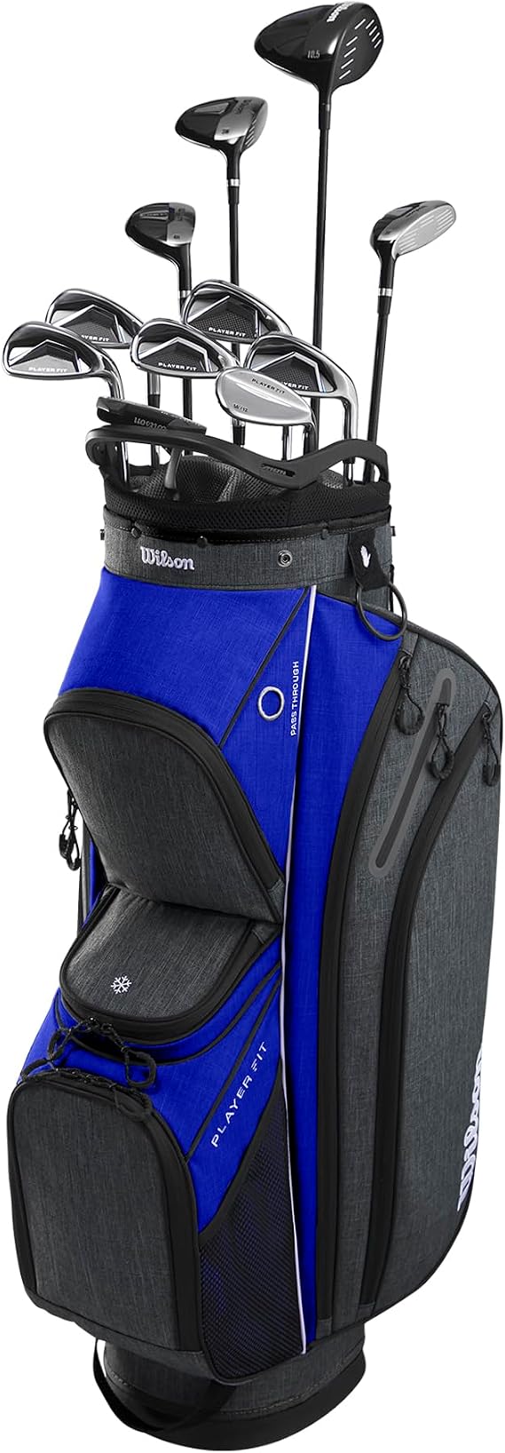 Wilson Golf Clubs, Player Fit Complete Set, Incl. Cart Bag Golf Bag, Graphite, For Men