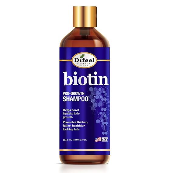 Difeel Biotin Shampoo 12 oz - Thinning Hair & Hair Loss, Paraben Free with Biotin for Hair Growth