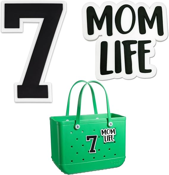 YIXIPAZH 2PCS Number Charms for Bogg Bag Insert Decorative Bogg Bag Charms, Compatible with Bogg Bag Original All Models, 2PCS Charms for Bogg Bag Accessories Charms Set for Handbag Beach Tote Bag