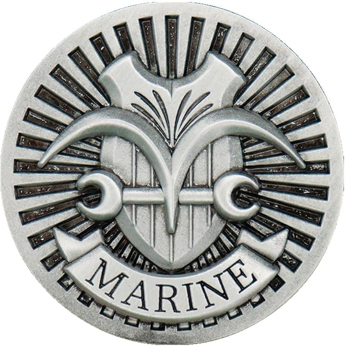 One Piece Limited Edition Marine Pin Badge, 42mm diameter, Metal