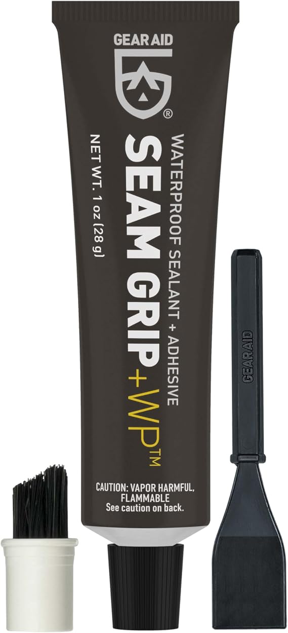 GEAR AID Seam Grip WP Waterproof Sealant and Adhesive for Jackets, Tents, Sleeping Pads and Outdoor Fabric | Repairs Rips, Seals Seams on Nylon, Canvas and Vinyl