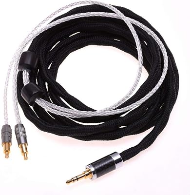 16 Cores Silver Plated Cable A2DC For Audio-Technica ATH-MSR7b ATH-SR9 ATH-ESW990H ATH-ES770H ATH-ADX5000 ATH-AP2000Ti Headphones Cable 3meter10feet, 3.5mm plug