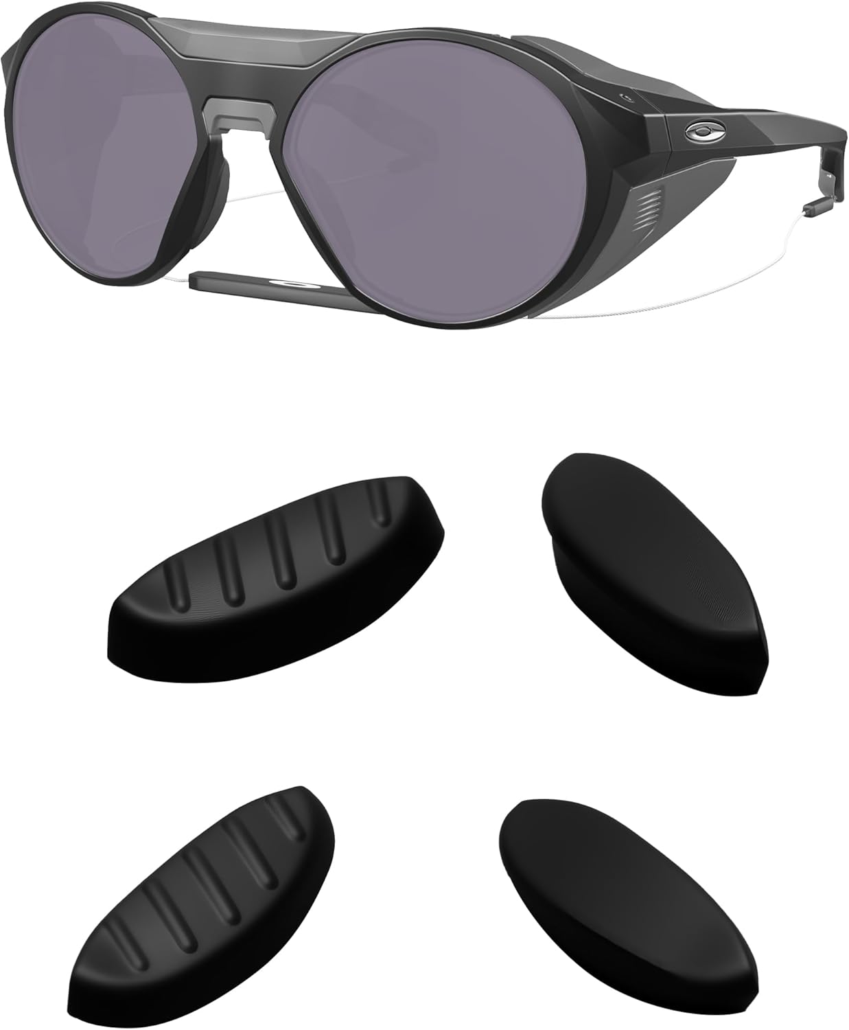 1 Pair Black Silicone Replacement Nose Piece Compatible with Oakley Clifden OO9440Forager OO9421Plazma OO9019 Sunglasses, Anti-Slip Silicone Rubber Nose Cushions Nose Guard Nose Pads