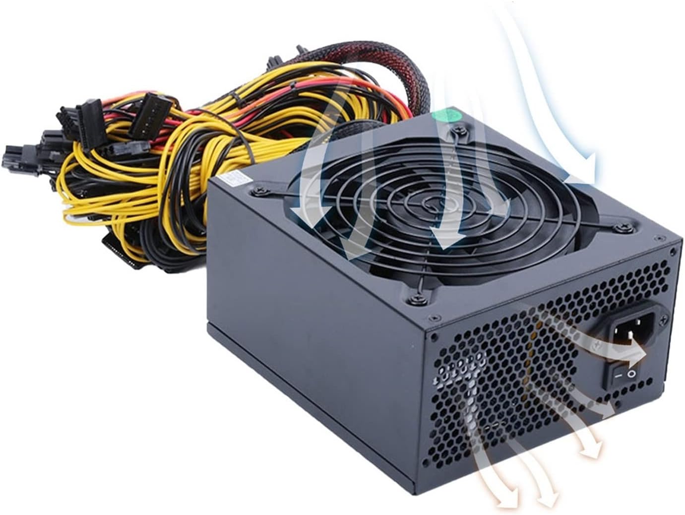 2000W 2400W 2600W 180V-260V ATX ETH Bitcoin Mining Motherboard Power Supply with BTC-S37 D37 T37 for BTC Mining Bitcoin Miner2400w