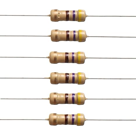 BOJACK 470 Ohm Resistors 1/2 W 5% Carbon Film Single Resistor (Pack of 200)