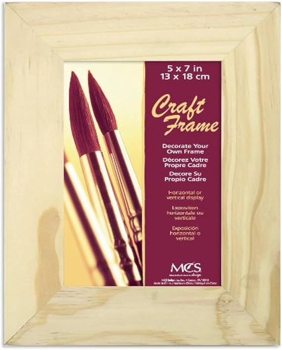 MCS 5x7 Inch Unfinished Pine Craft Frame (58100)