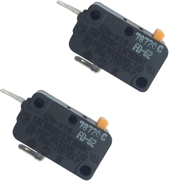 LONYE SZM-V16-FD-62 WB24X830 Monitor Switch RE2 Replacement for GE Starion Microwave 3405-001033 WB24X0800 WB24X800 AP2024338 PS237422 DE34-20019A(Normally Closed)(Pack of 2)