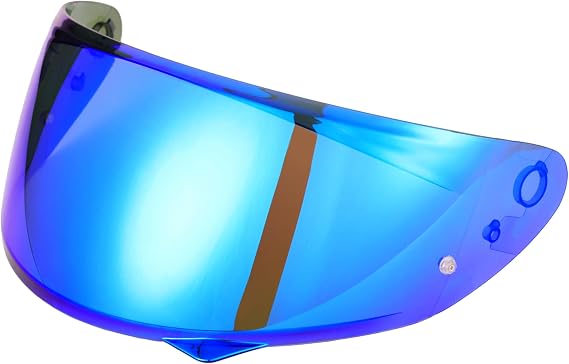 Soman C10 / i70 Visor Replacement HJ-34P - Fits Helmets with HJ-34P Hinge (C10 / C10F / i70) Polarized Tinted Face Shield Anti-Scratch UV Aftermarket (Smoke Revo Blue)
