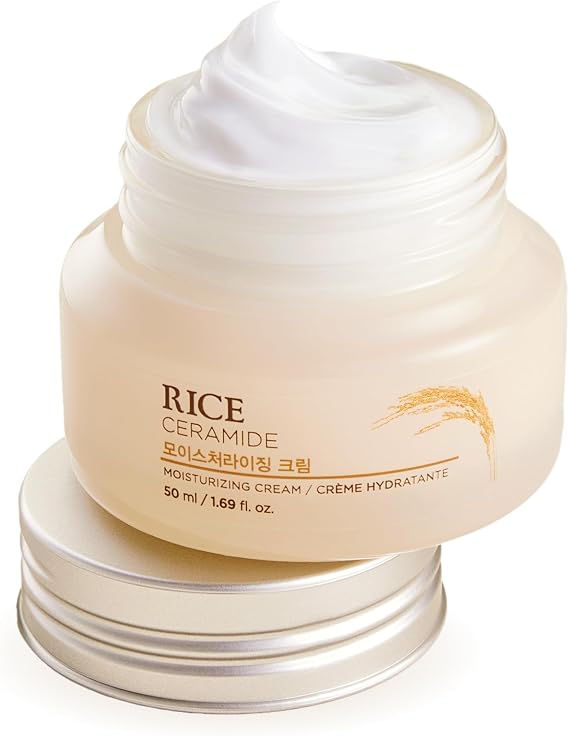 THE FACE SHOP Rice Ceramide Cream, Hydrating Face Moisturizer, for Dry & Combination Skin, Lightweight, Fast-absorbing, 1.69 fl. oz.