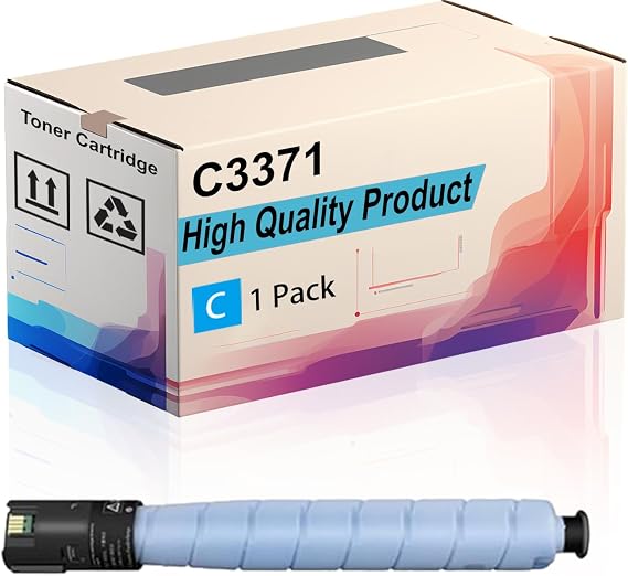 C3371 Toner Cartridge Compatible for Xerox ApeosPort-VI C3370 C3371 C4471 C5571 C6671 7771 Printers, High Yield 26000 Pages, Print More Pages (Cyan)