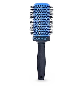 Spornette Prego 3 Inch Ceramic Barrel Round Brush - Vented Barrel and Nano-Silver Ion Bristles for Straightening, Styling, Curling and Volumizing Short, Medium, Long Hair Types