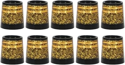 MiOYOOW 510PCS Golf Iron Ferrules, GoldSilver Golf Tapered Ferrules Rubber Golf Collared Ferrules for 0.37 Irons