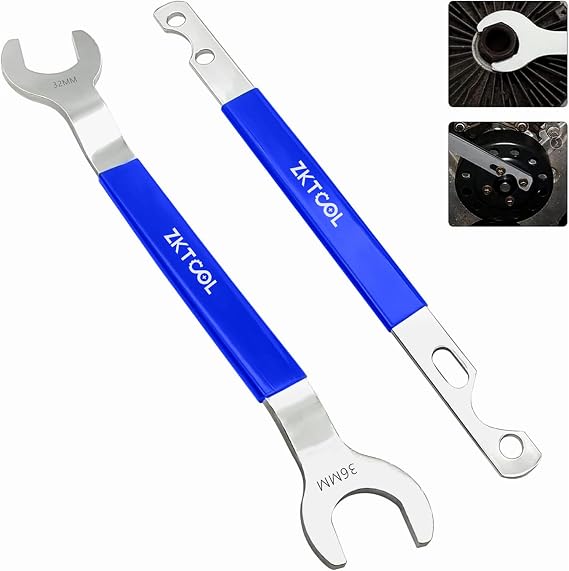 ZKTOOL 32mm & 36mm Fan Clutch Wrench Set Replaceable OEM115030 115050 3312