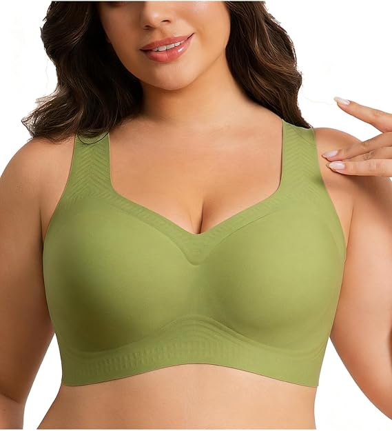 Bras for Women, Wireless Bra No Underwire, Everyday Tshirt Bras Seamless, Full Coverage Bralette with Support and Lift