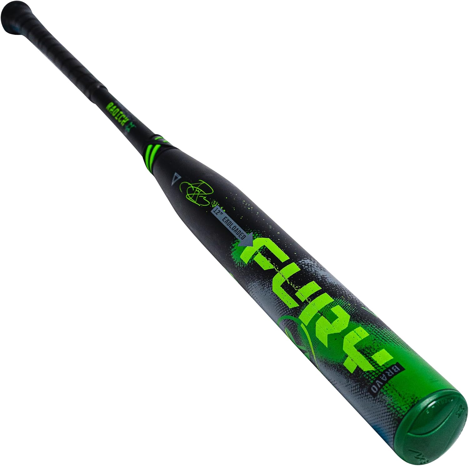 Axe | Fury Bravo | 2-Piece Composite | USSSA Slowpitch Softball Bat | John Radich Player Edition | 12" Barrel | 1 oz. Endloaded | Flared Handle