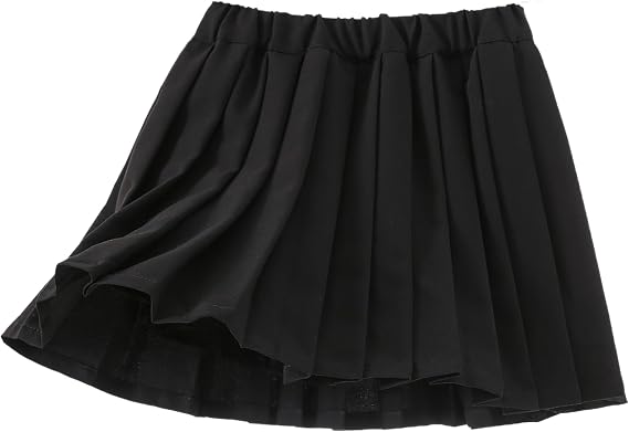 Girls Pleated Skirt with Lining School Uniform Skirt for Girls Elastic Waist 3 Years - 11 Years