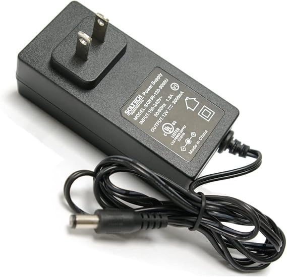 SOLTECH Samsung Wisenet Night Owl Lorex Swann Q-See için 12V 3A Güvenlik Kamerası Güç Kaynağı Adaptörü, 100-240V AC - 12V DC 3A 36W Gözetleme Kamera Sistemi DVR NVR için Dönüştürücü