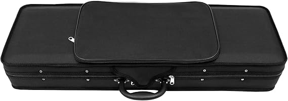4/4 Full Size Violin Case Oxford Cloth Hard Shell Violin Box Lightweight Carrying Bag Portable Violin Storage Case Musical Instrument Protection Bag with Shoulder Straps and Soft Velvet Cover Cloth