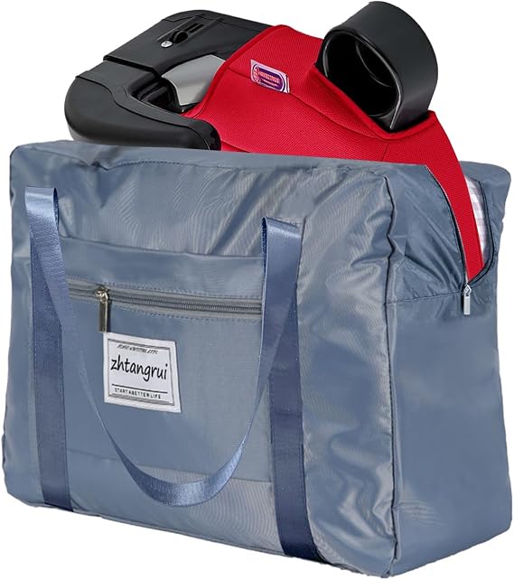 Backless Booster Seat Travel Bag for Airplane, Blue