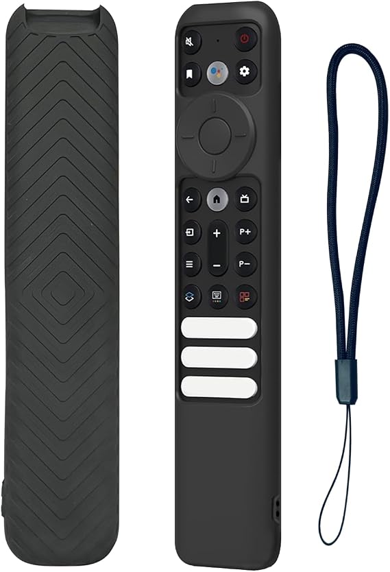 USTIYA Remote Case for TCL TV RC902V FMR1 FAR2 FMR4 / RC833 GUB1 (2023) / RC813 FMB1 Control Protective Cover Silicone (Black)