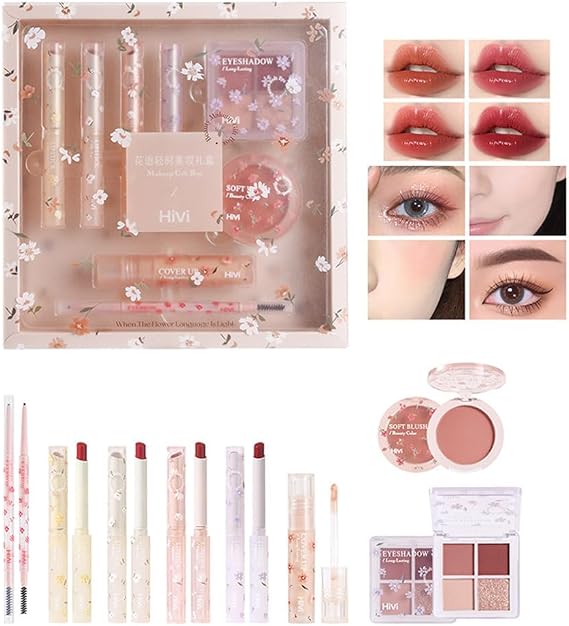 Full Beauty Makeup, Cosmetics Set, Makeup Set, Eyeshadow Palette, Lipstick, Makeup Palette, Long Lasting, Popular, Christmas Gift, New Year, Birthday, Celebration Gift, Makeup Set 8 Piece Set