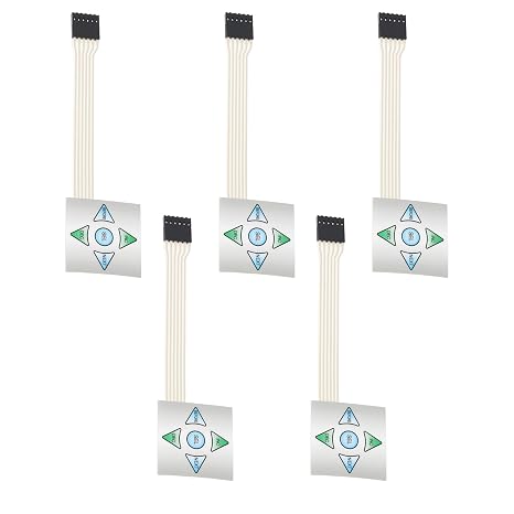 5pcs 5 Keys 1x5 Matrix Array Membrane Keyboard Keypad Control Panel 40x40mm