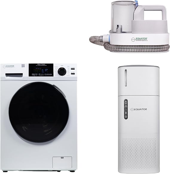 Equator PRO PET Pack Stackable 1.6cf Washer+3.5cf Dryer+PET Groomer+PET Air Purifier/Hum