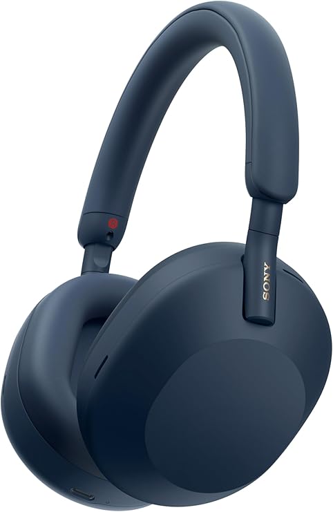 Sony WH-1000XM5 Premium Noise Cancelling Wireless Headphones, Midnight Blue
