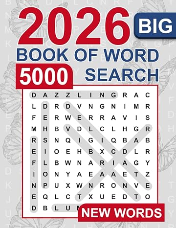 Big Book of Word Search 5000 New Words: Relaxing Word Search Puzzle Book for Adults and Seniors | Large Print and Anti Eye Strain | Giant and Fun Word Find for Adults