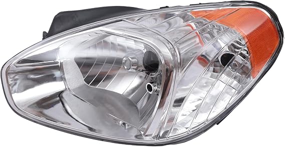 Headlamp Assembly FOR Hyundai Accent 2006 Front Left and Right Side Headlamp Halogen Headlight OEM 921011E010 (Driver Side (Left))