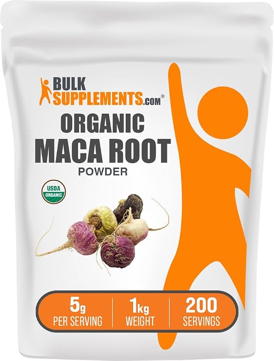 Organic Maca Powder - Organic Maca Root Powder, Superfood Supplement - Gluten Free, 5g per Serving, 1kg (2.2 lbs) (Pack of 1)