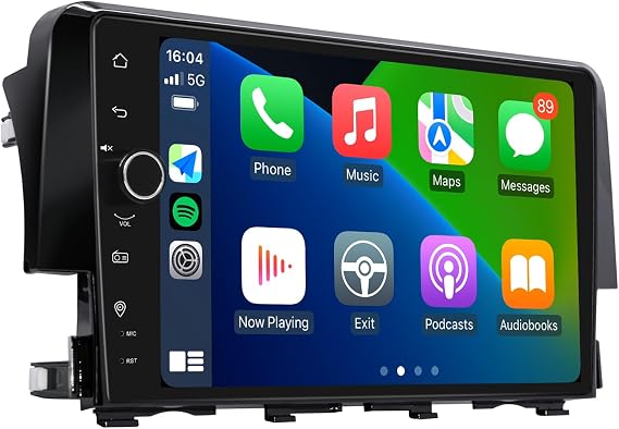 JOYING Car Radio for Honda Civic 2016-2021 Android 13 Car Stereo 9 Inch Head Unit with Carplay & Android Auto, Mirror Link, GPS Navigation, Bluetooth 5.0, Volume Knob(JY-HT145N4)