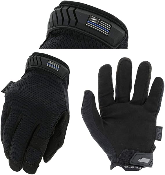 Mechanix Wear - Thin Blue Line Covert Tactical Gloves Large,Black