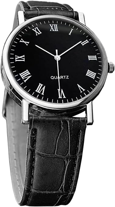 Classic Watches for Men - Elegant Mens Timepiece, Stylish Analog-Watch | Fashionable Leather Strap-Watch, Dress Business Casual Water Resistant, Leather Strap BusinessSturdy and Waterproof for Men