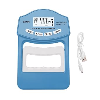 Digital Hand Dynamometer Grip Strength Trainer 396Lbs/180 Kgs Grip Strength Rehabilitation Training Tester for Men and Women - Dynamometer(Blue Grip Meter)