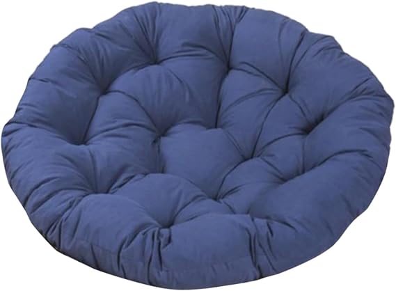 Gralara 15.75" Papasan Chair Cushion, Egg Chair Cushion Hanging Chair Cushion, Soft & Lightweight Swing Chair Pad, Washable Stylish Patio Chair Mat for Lawn Patio Rocking Chair Seats, Dark Blue