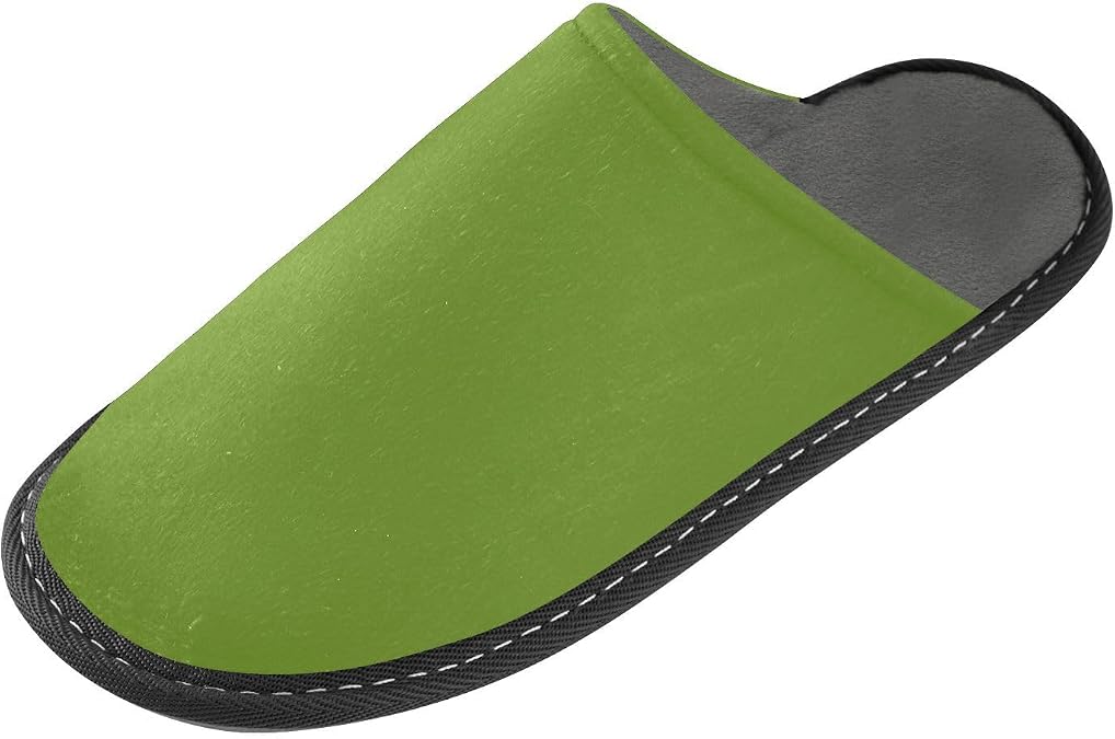 Woman Slippers Memory Foam Soft Slippers Beige Green
