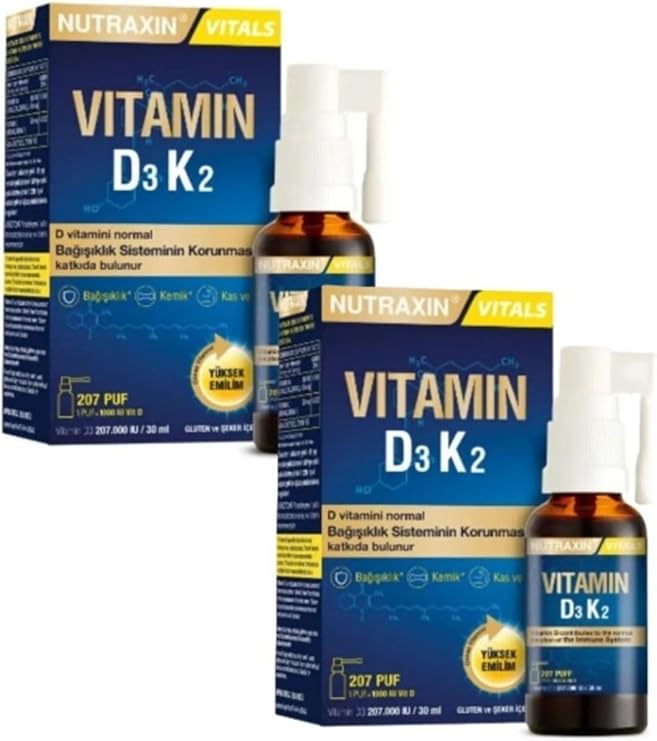 Nutraxin D3K2 Sprey 30 Ml X 2 Adet, TYCYCL4T9N170323930597513